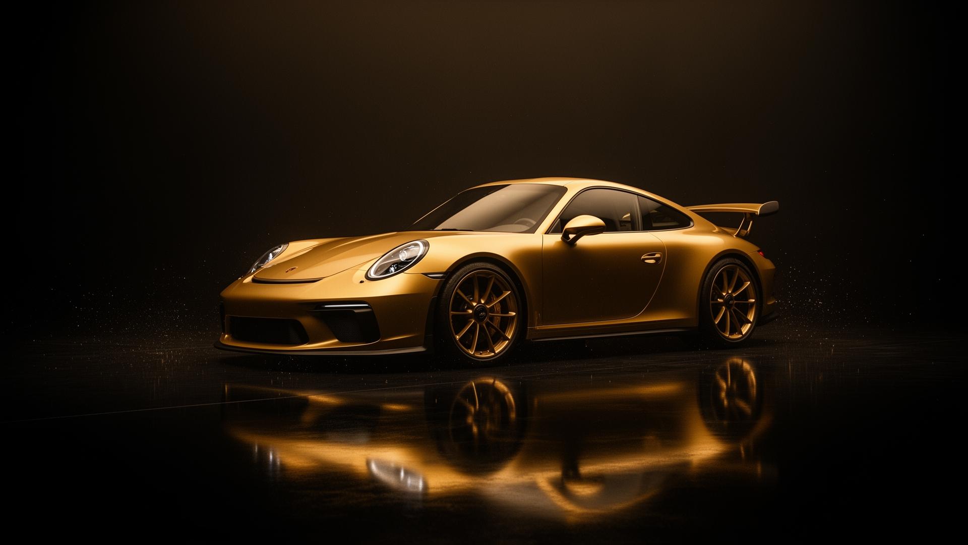 Porsche signature model in cinematic showroom