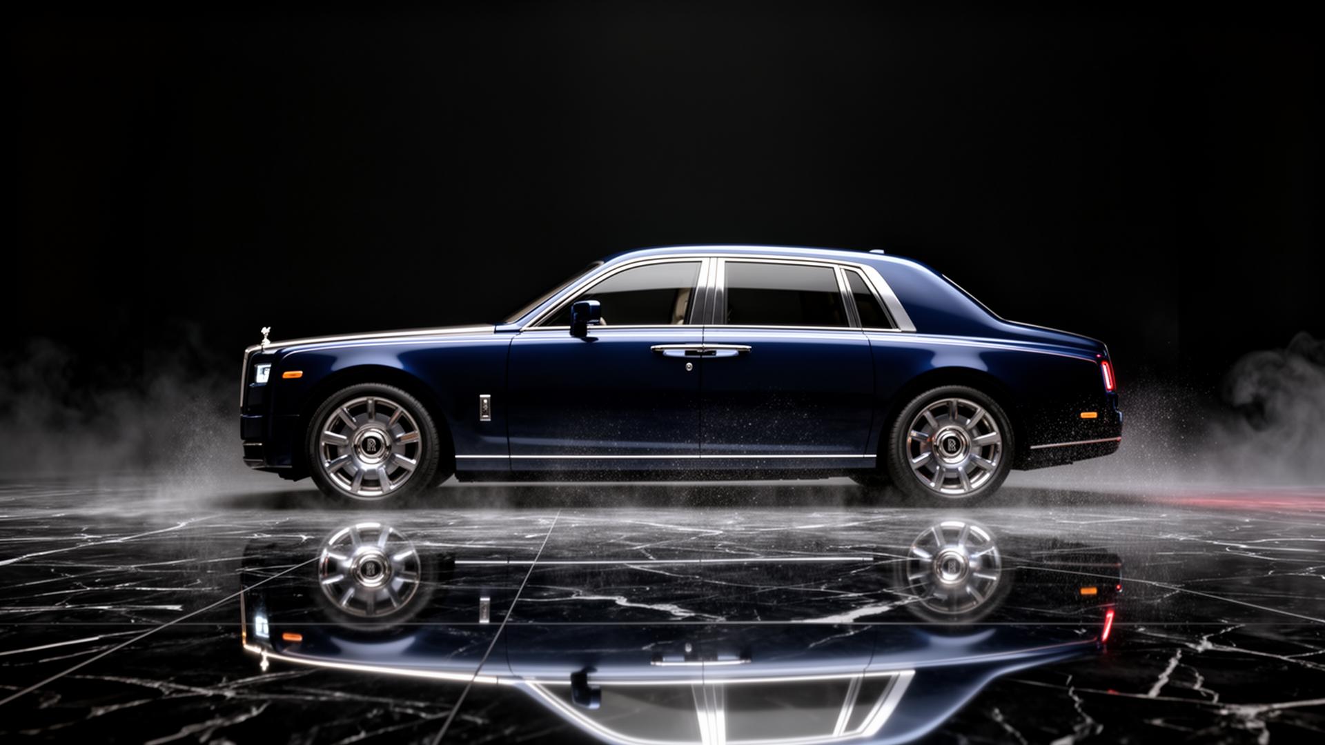 Rolls-Royce signature model in cinematic showroom